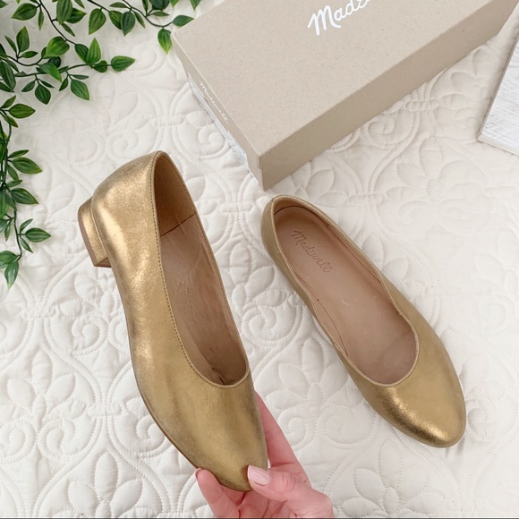 Madewell Shoes - Madewell Leia Metallic Gold Ballet Flats